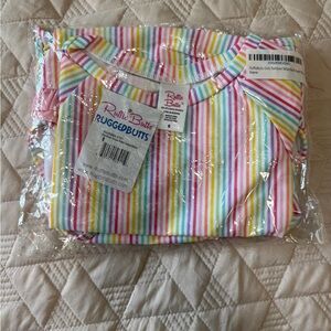 Ruffle Butts Rainbow Stripe Rashguard swimsuit